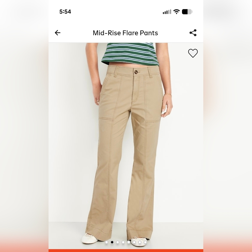 Women Old Navy Flare Pants Size 16 Tall! Selling These In Dark Khaki